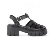 Zwarte leren platte sandalen - Maat 41 Windsor Smith , Black , Dames