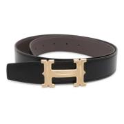 Pre-owned Leather belts Hermès Vintage , Black , Unisex