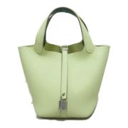 Pre-owned Leather handbags Hermès Vintage , Green , Dames