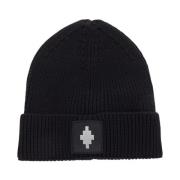 Zwarte Cross Patch Beanie Marcelo Burlon , Black , Unisex