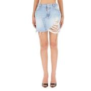 Korte Mini Rok Regular Fit Dsquared2 , Blue , Dames