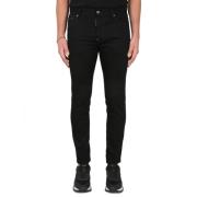 Stijlvolle Denim Jeans met Sluiting Dsquared2 , Black , Heren