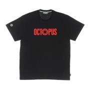 Outline Logo Tee Zwart Octopus , Black , Heren