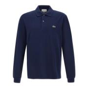 Blauw Poloshirt met Lange Mouwen Lacoste , Blue , Heren