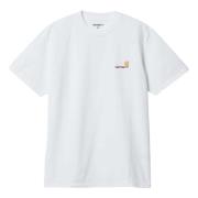 Amerikaans Script T-shirt Carhartt Wip , White , Heren