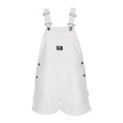 Canvas Bib Shorts met Bretels Vans , White , Dames