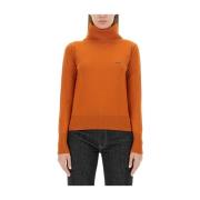 Slim Fit Wollen Turtleneck Giulia Vivienne Westwood , Orange , Dames