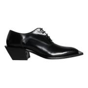 Zwarte Kalbslederen Derby Jurkschoenen Dolce & Gabbana , Black , Heren