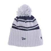 Dallas Cowboys Pom Pom Beanie Hat New Era , Gray , Heren