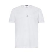 Korte Mouw T-Shirt met Eigen Stijl C.p. Company , White , Heren