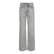 Wijde jeans met strass Vero Moda , Gray , Dames