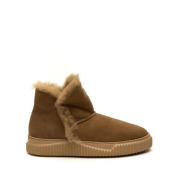 Bruine Shearling Laarzen Voile Blanche , Brown , Dames