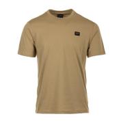 Beige Katoenen T-shirt voor Mannen Paul & Shark , Beige , Heren