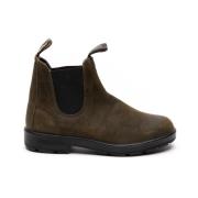 Platte Chelsea Boots in Pelle Suede Blundstone , Green , Heren