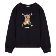 Sweatshirt met ronde hals en print Barrow , Black , Unisex