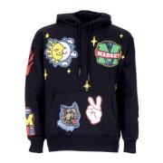 Hoodie met all-over logoprint Market , Black , Heren