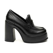 Zwarte Mocassin Platte Schoenen Cult , Black , Dames