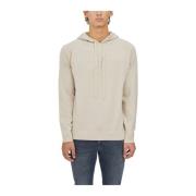 Wollen Hoodie Paolo Pecora , Beige , Heren