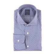 Lichtblauwe Hals Shirt Barba , Blue , Heren