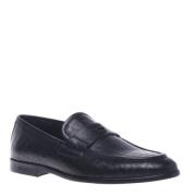 Loafers in black with crocodile print Baldinini , Black , Heren