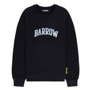 sweatshirt met gewassen effect en print Barrow , Black , Unisex