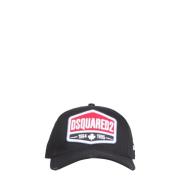 Logo Patch Baseball Cap Dsquared2 , Black , Heren