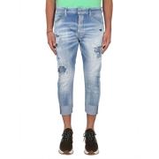 Sailor Jeans met knoop- en ritssluiting Dsquared2 , Blue , Heren