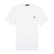 Witte T-shirts en Polos Fred Perry , White , Heren