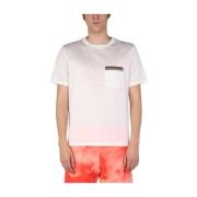 Gestreept T-shirt met borstzak Paul Smith , White , Heren