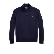 Heren Wol Zip-Up Trui Ralph Lauren , Blue , Heren