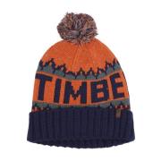 Pom Pom Gebreide Muts Roest Timberland , Orange , Heren