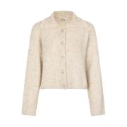 Beige Gebreid Vest met Knoopsluiting mbyM , Beige , Dames