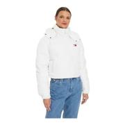 Witte Zware Donsjas Tommy Jeans , White , Dames