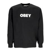 Premium Fleece Crewneck Sweatshirt Zwart Obey , Black , Heren