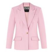 Roze Damesjas met Uniek Detail Versace Jeans Couture , Pink , Dames