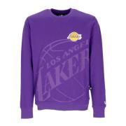 NBA Lakers Crewneck Sweatshirt Paars New Era , Purple , Heren