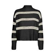 Highneck Pullover Zwart Berken Freewear Vero Moda , Black , Dames