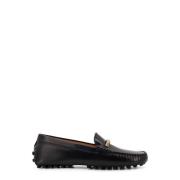 Lakleren Loafer met Metalen Detail Tod's , Black , Dames