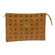 Pre-owned Leather clutches MCM Pre-owned , Brown , Dames