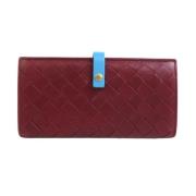 Pre-owned Leather wallets Bottega Veneta Vintage , Red , Dames