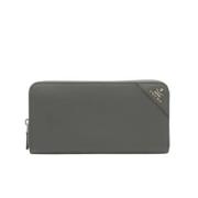 Pre-owned Leather wallets Prada Vintage , Gray , Dames