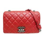 Pre-owned Leather chanel-bags Chanel Vintage , Red , Dames