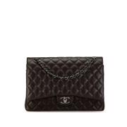 Pre-owned Leather chanel-bags Chanel Vintage , Black , Dames