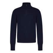 Blauwe Cashmere Coltrui Sweater Aw24 Drumohr , Blue , Heren