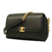 Pre-owned Leather chanel-bags Chanel Vintage , Black , Dames