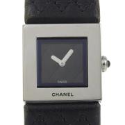 Pre-owned Stainless Steel watches Chanel Vintage , Black , Dames