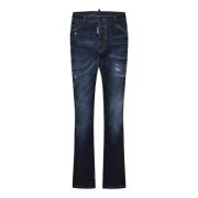 Slim Fit Blauwe Denim Jeans Dsquared2 , Blue , Heren