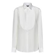 Ivoor Zijden Satijnen Geplooide Shirt Dsquared2 , White , Dames