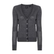 Lana Cardigan Sweaters Pinko , Gray , Dames