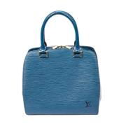 Pre-owned Leather handbags Louis Vuitton Vintage , Blue , Dames